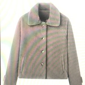 New retro style faux fur jacket
